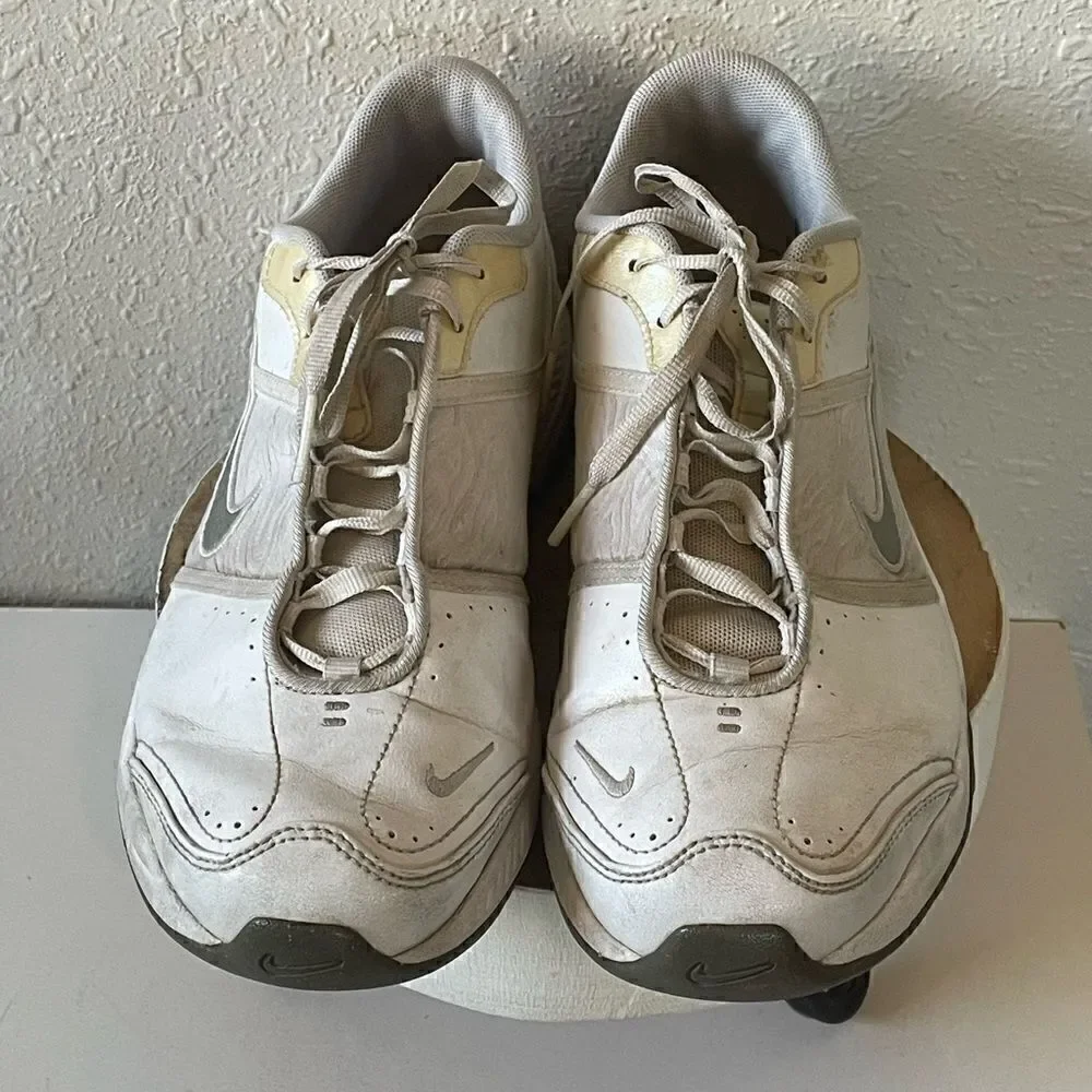 Used Nike Womens Air Miler Running Shoes White/Yellow Gold Low Top Size 8